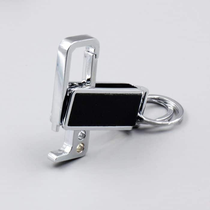 CS-012 3 Stück Litecher Muster Leder Doppelring Korkenzieher Keychain – Bild 2