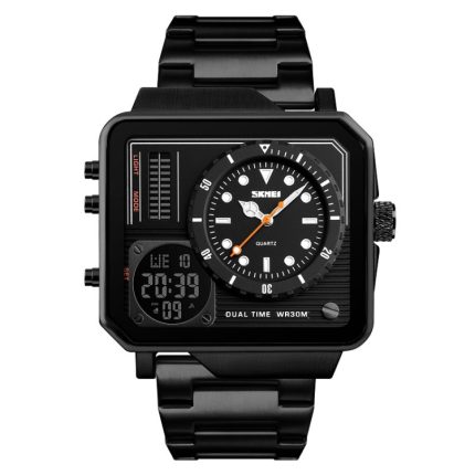 SKMEI 1392 Multifunktions-Outdoor-Sportuhr Business Doppelanzeige Wasserdichte elektronische Uhr