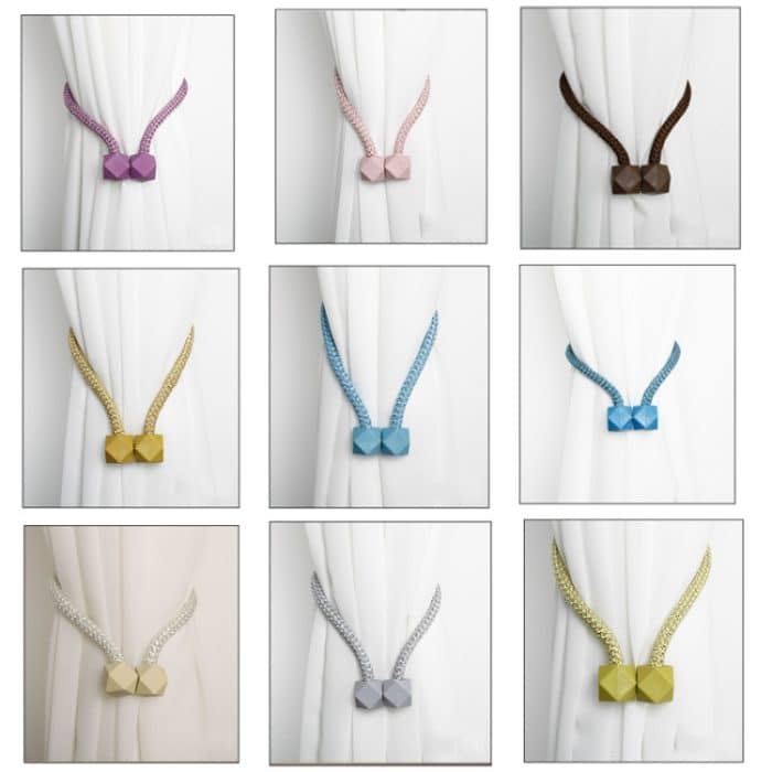 CK-17 4 Stück Magic Cube einfacher Vorhang mit Magnetschnalle, kostenlose Installation, Vorhanggurt – Bild 2