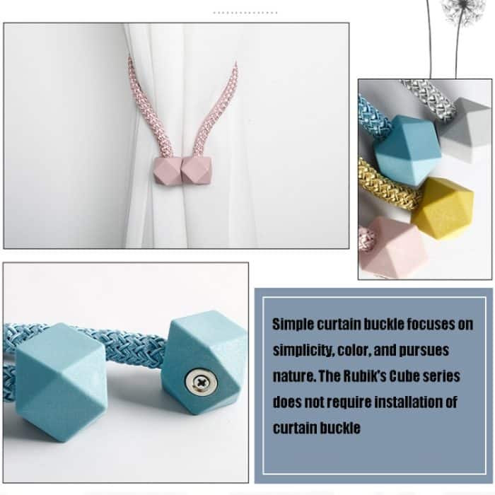 CK-17 4 Stück Magic Cube einfacher Vorhang mit Magnetschnalle, kostenlose Installation, Vorhanggurt – Bild 3