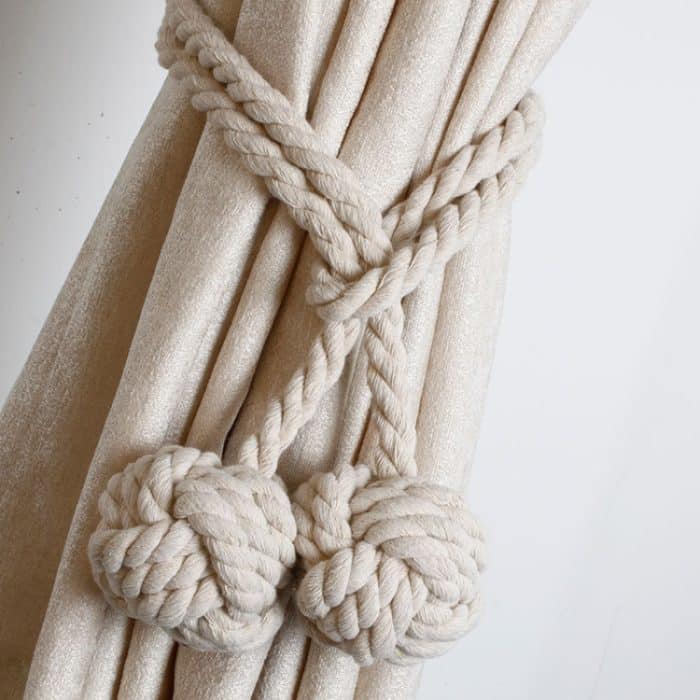 CK12 4 Stück Vorhangschnalle, kostenlose Installation, Baumwollrolle, hängende Kugel, Vorhanggurt – Bild 1