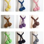 CK12 4 Stück Vorhangschnalle, kostenlose Installation, Baumwollrolle, hängende Kugel, Vorhanggurt – Bild 2