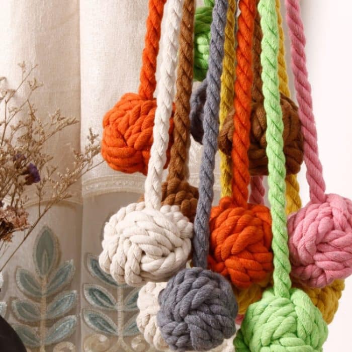 CK12 4 Stück Vorhangschnalle, kostenlose Installation, Baumwollrolle, hängende Kugel, Vorhanggurt – Bild 6