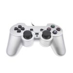 Wired Gamepad Dual Motor Vibration Silber Kraftstoffeinspritzung Gamepad für PS2 geeignet – Bild 2