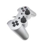 Wired Gamepad Dual Motor Vibration Silber Kraftstoffeinspritzung Gamepad für PS2 geeignet – Bild 3