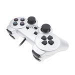 Wired Gamepad Dual Motor Vibration Silber Kraftstoffeinspritzung Gamepad für PS2 geeignet – Bild 4
