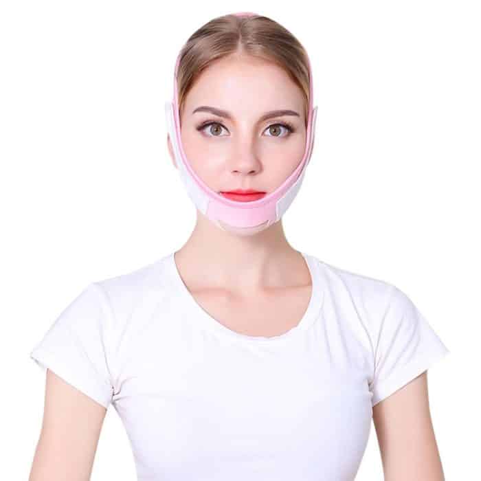 Verbesserte Version für Männer und Frauen, Gesichtslifting-Verband, V-Gesicht, Doppelkinn, formende Gesichtsmaske, 098 Pink Yellow, 098 Pink White, 074 Skin Tone, 076 M Size, 076 L Size, 090 With Hole, 090 Without Hole, 091 Orange, 072 Pink, 072 White... – Bild 5