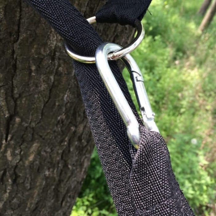 Outdoor Camping Wandern Must-Have Hängemattenriemen Seil Metallschnalle Load Tie Rope, zufällige Farblieferung – Bild 6