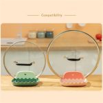 4 Stück Topfdeckelregal, Küchenarbeitsplatte, Aufbewahrungshalterung, Spatel, Suppenlöffel, Stäbchenregal, 4 PCS Orange, 4 PCS Green – Bild 6