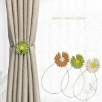 NYJ015 2 Stück kleine, schlichte Gänseblümchen-Magnet-Vorhangschnalle, Daisy Curtain Buckle – Bild 2