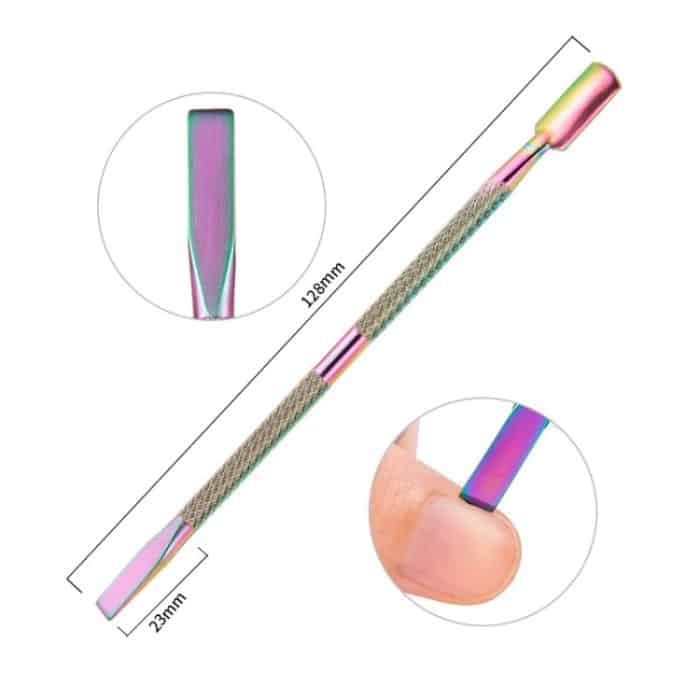 11 in 1 Farbe Titan Edelstahl Nagel Stahl Push Nail Datei – Bild 4