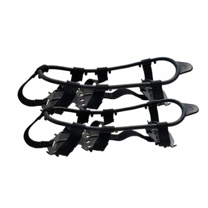 5 Paar verstärkte Steigeisen mit 24 Zähnen für den Außenbereich, rutschfeste Schuhüberzüge, Schneekrallen, Winterwanderschuhe, Spikes, Kette, Größe:, M (32-39), L  (40-45) – Bild 2