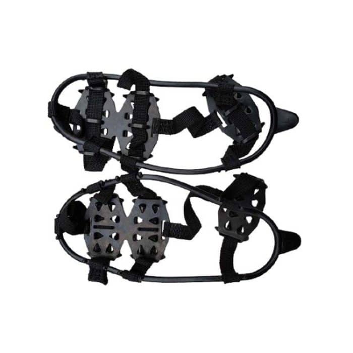 5 Paar verstärkte Steigeisen mit 24 Zähnen für den Außenbereich, rutschfeste Schuhüberzüge, Schneekrallen, Winterwanderschuhe, Spikes, Kette, Größe:, M (32-39), L  (40-45) – Bild 3