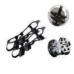 5 Paar verstärkte Steigeisen mit 24 Zähnen für den Außenbereich, rutschfeste Schuhüberzüge, Schneekrallen, Winterwanderschuhe, Spikes, Kette, Größe:, M (32-39), L  (40-45) – Bild 4