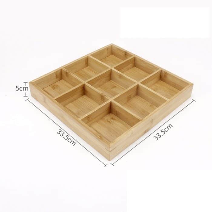Hot Pot Bambus-Teller mit Fächern, Gemüse- und Holztablett-Set, Large Nine Grid Plate, Six Grid Plate, Large Four Grid Bamboo Plate, Medium Four Grid Bamboo Plate, Small Four Grid Bamboo Plate, Three Grid Bamboo Plate, Two Grid Plate, Red Nine Grid Pla... – Bild 6