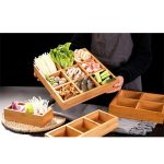 Hot Pot Bambus-Teller mit Fächern, Gemüse- und Holztablett-Set, Large Nine Grid Plate, Six Grid Plate, Large Four Grid Bamboo Plate, Medium Four Grid Bamboo Plate, Small Four Grid Bamboo Plate, Three Grid Bamboo Plate, Two Grid Plate, Red Nine Grid Pla... – Bild 5