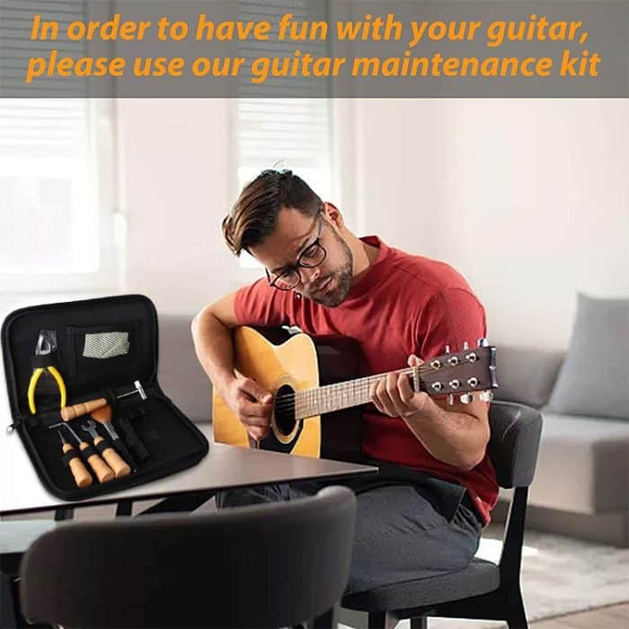 7-teiliges Set Gitarrensaitenwechsel-Kit Gitarrenreparatur- und Pflegetool – Bild 7