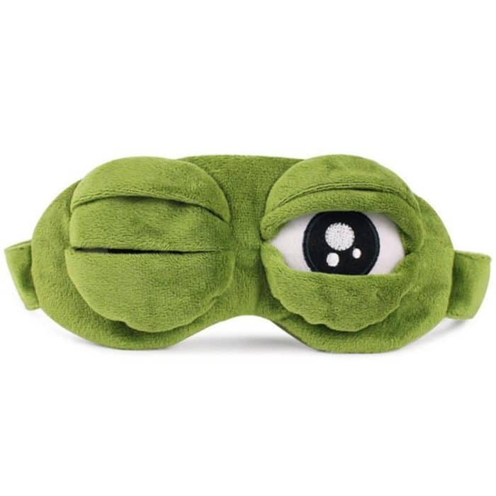 Niedliche Augen Plush3D Frosch Schatten Abdeckung Schlafruhe Reise Augenmaske mit Eisbeutel – Bild 2