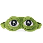 Niedliche Augen Plush3D Frosch Schatten Abdeckung Schlafruhe Reise Augenmaske mit Eisbeutel – Bild 3