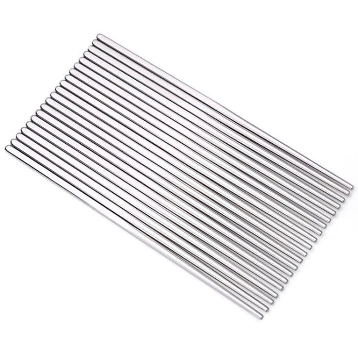 10 Paar Essstäbchen aus 304 Edelstahl, rutschfestes Geschirr, 18.5cm, 22.7cm – Bild 2