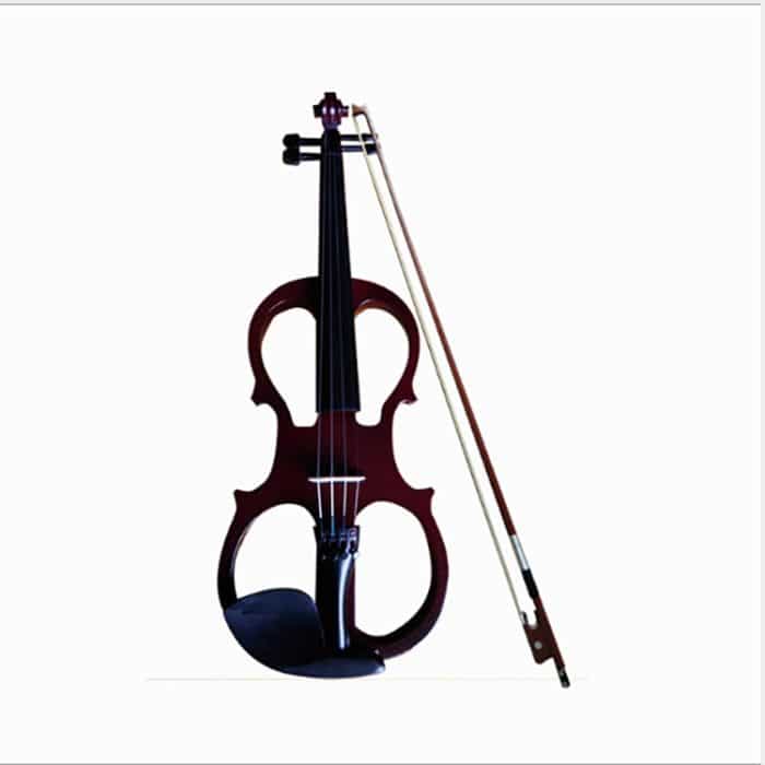 YS030 4/4 hölzerne manuelle elektronische Violine für Anfänger, mit Tasche, Wine Red, White, Black – Bild 1