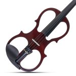YS030 4/4 hölzerne manuelle elektronische Violine für Anfänger, mit Tasche, Wine Red, White, Black – Bild 3
