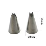 13 Stück/Set Gebäcktüllen-Kupplung, Zuckerguss-Spritztüllen-Sets, Edelstahl, Rose, Creme, Backformen – Bild 3