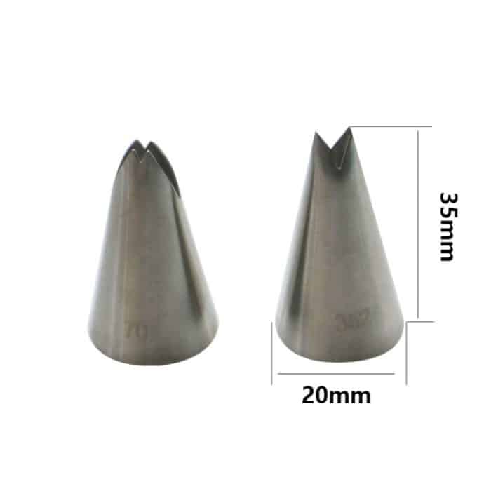 13 Stück/Set Gebäcktüllen-Kupplung, Zuckerguss-Spritztüllen-Sets, Edelstahl, Rose, Creme, Backformen – Bild 3