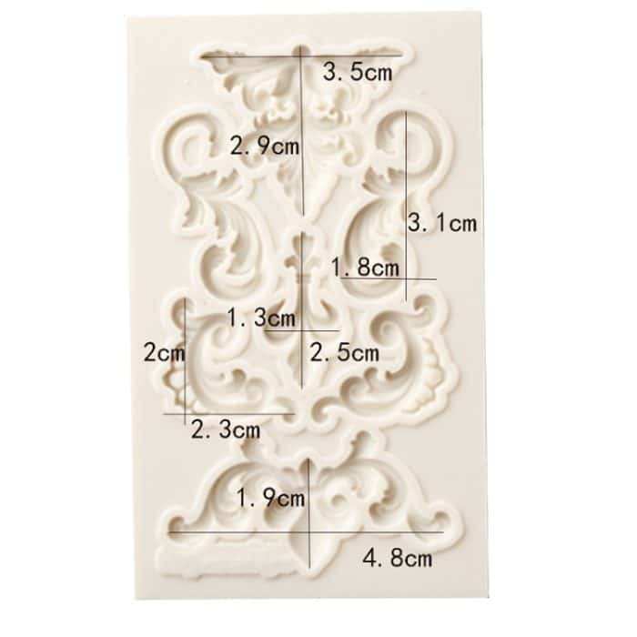 2 Stück Rand-Silikonform, Fondantform, Kuchendekorationswerkzeuge, Schokoladenform, Border Silicone Mold – Bild 7