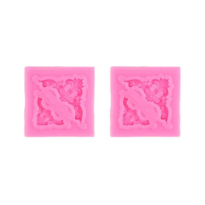 TBD055605701A.jpg 2 Stück Fondant-Kuchen-Silikonform mit hohlem, geprägtem Rahmen, Retro-Fotorahmen-Form – Bild 1