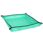 2 stücke 100x100cm pe hause gartenarbeit pflanzen operation matte grün pflanze pot mischung boden wasserdichte blume matte – Bild 2