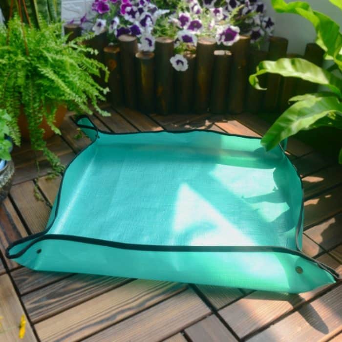 68x68cm PE Home Gardening Pflanzvorgang Matte Grünpflanze Wechseltopf Mischerde Wasserdichte Blumenmatte – Bild 4