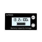 SUPNOVA DC 8–100 V Batteriekapazitätsanzeige Voltmeter Spannungsmesser, Stil:, White, White + Alarm + Temperature, Blue, Blue +Alarm + Temperature