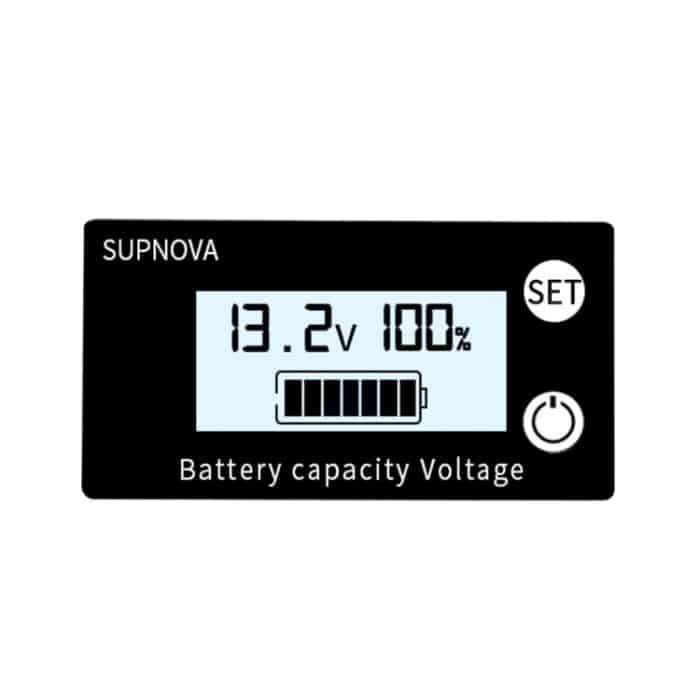 TBD0556777501.jpg SUPNOVA DC 8–100 V Batteriekapazitätsanzeige Voltmeter Spannungsmesser, Stil:, White, White + Alarm + Temperature, Blue, Blue +Alarm + Temperature – Bild 1