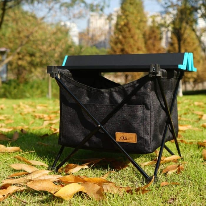 CLS Klappbare Aufbewahrungstasche für den Outdoor-Picknicktisch, tragbare, unsichtbare Taschenaufbewahrung, Hängetasche, Stil:, Small Pocket, Large Pocket, Black Table + Small Pocket, Table Small + Small Pocket, Table Medium + Large Pocket – Bild 6