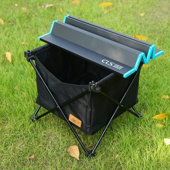 CLS Klappbare Aufbewahrungstasche für den Outdoor-Picknicktisch, tragbare, unsichtbare Taschenaufbewahrung, Hängetasche, Stil:, Small Pocket, Large Pocket, Black Table + Small Pocket, Table Small + Small Pocket, Table Medium + Large Pocket – Bild 7