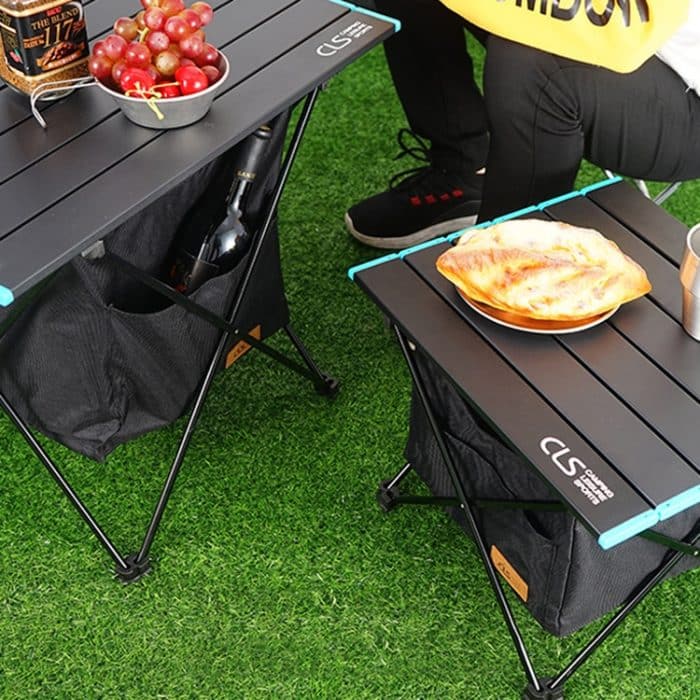 CLS Klappbare Aufbewahrungstasche für den Outdoor-Picknicktisch, tragbare, unsichtbare Taschenaufbewahrung, Hängetasche, Stil:, Small Pocket, Large Pocket, Black Table + Small Pocket, Table Small + Small Pocket, Table Medium + Large Pocket – Bild 8