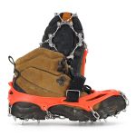 13 Zähne Outdoor Edelstahl Bergsteigen Klettern Steigeisen Trekking rutschfeste Schuhüberzüge, Größe:, 13 Teeth M（Orange） – Bild 6