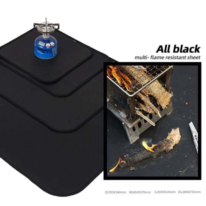 CLS Outdoor Camping Silikon feuerfestes Tuch Picknick Grill Wärmedämmung Pad, S: 350x340mm, M: 450x370mm, L: 600x520mm, XL: 800x750mm – Bild 5