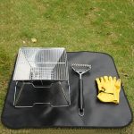 CLS Outdoor Camping Silikon feuerfestes Tuch Picknick Grill Wärmedämmung Pad, S: 350x340mm, M: 450x370mm, L: 600x520mm, XL: 800x750mm – Bild 7
