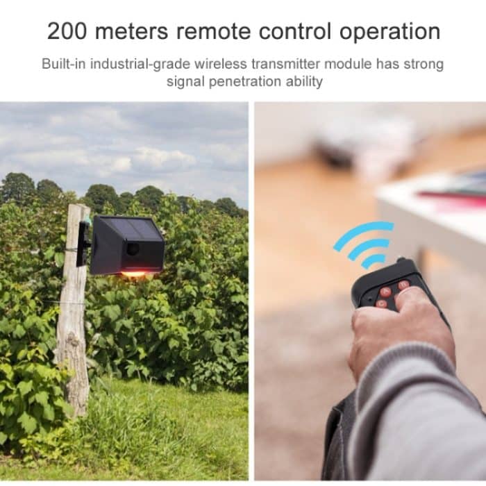 N911F 129dB Drahtlose Fernbedienung Solar Induktion Schalllichtalarm für den menschlichen Körper – Bild 10