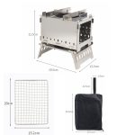 Outdoor Klappkarte Herd Grillplatz Camping Winddicht brennende Feuerwache – Bild 6