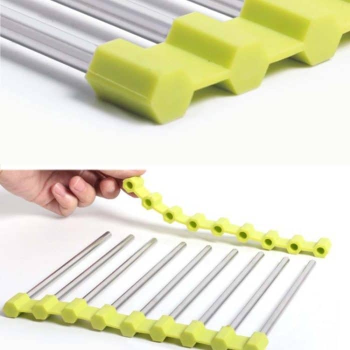 MS-202 3 PCS Home Küche Edelstahl Rutschfeste Anti-Verbrühungs-Tischset Faltbare Wärmeisolations-Topfmatte, Farbe Zufällige Lieferung – Bild 6