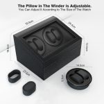 PU-Leder 4+6 Doppelkopf-Motorkasten mit automatischem Aufzug, mechanischer Uhrenrotator, US-Stecker, Full Carbon Fiber, Crocodile Pattern – Bild 5