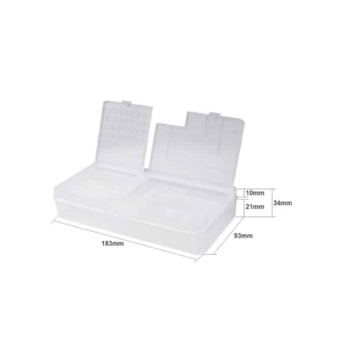 2 stücke Doppelschicht-Muschel-Mobiltelefon-Reparatur-Teile-Umsatz-Box-Mobiltelefon-Demontage-Schraubkomponenten-Aufbewahrungsbox – Bild 5