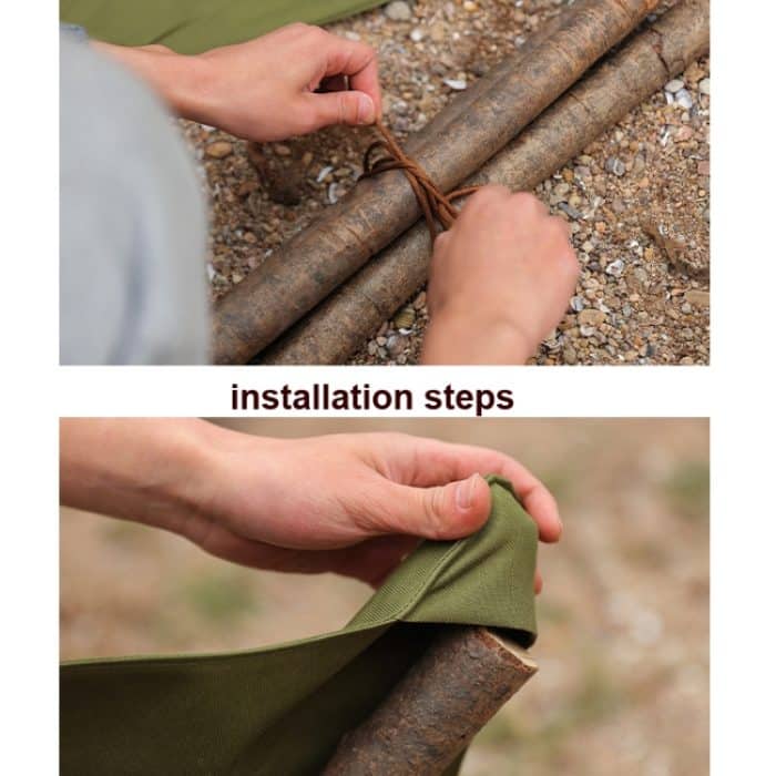 Outdoor Camping Wasserdichte Leinwand Tragbare Dreieck Hocker Stoff – Bild 7