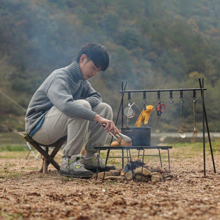 Outdoor Camping Wasserdichte Leinwand Tragbare Dreieck Hocker Stoff – Bild 9