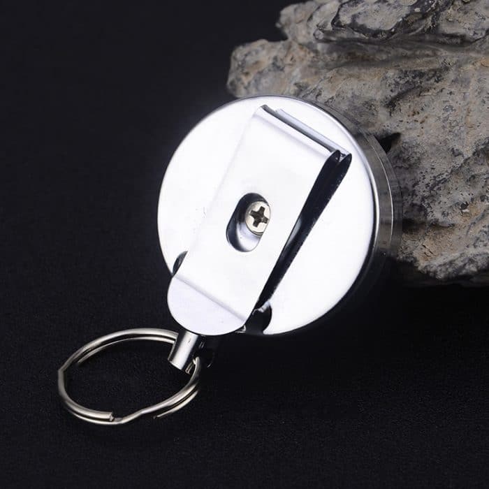 3 Stück hochelastischer einziehbarer Drahtseil-Schlüsselanhänger für den Außenbereich, Anti-Verlust- und Diebstahlschutz, einziehbarer Schlüsselanhänger, zufällige Musterlieferung – Bild 5