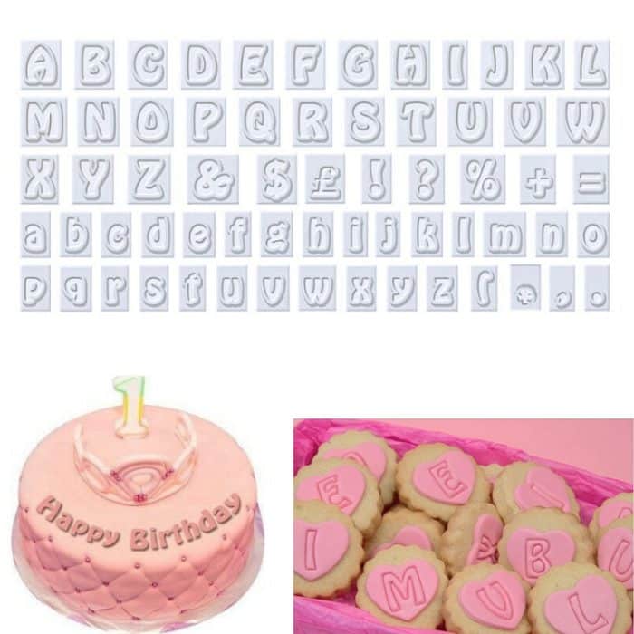TBD05586817.jpg 2 Sätze 64 in 1 Kunststoff Englisch Alphabet Symbol Kuchen Keksform Set – Bild 1