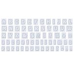 2 Sätze 64 in 1 Kunststoff Englisch Alphabet Symbol Kuchen Keksform Set – Bild 2